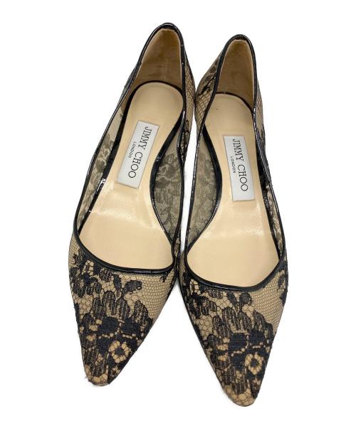 JIMMY CHOO（ジミーチュウ）JIMMY CHOO (ジミーチュウ) レースパンプス ブラック サイズ:35 1/2の古着・服飾アイテム