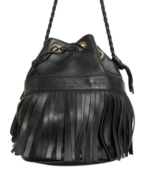 J&M DAVIDSON（ジェイ＆エム デヴィッドソン）J&M DAVIDSON (ジェイ＆エム デヴィッドソン) フリンジショルダーバッグ ブラックの古着・服飾アイテム