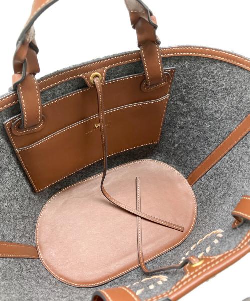 ANYA HINDMARCH（アニヤ・ハインドマーチ）ANYA HINDMARCH (アニヤハインドマーチ) ハンドバッグ グレーの古着・服飾アイテム