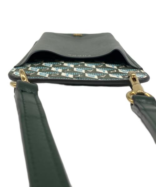 ANYA HINDMARCH（アニヤ・ハインドマーチ）ANYA HINDMARCH (アニヤハインドマーチ) スマホショルダーポーチ グリーンの古着・服飾アイテム