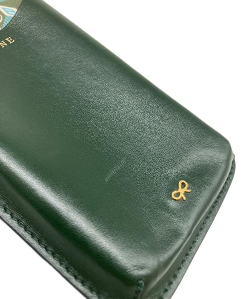 ANYA HINDMARCH（アニヤ・ハインドマーチ）ANYA HINDMARCH (アニヤハインドマーチ) スマホショルダーポーチ グリーンの古着・服飾アイテム
