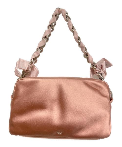 ANYA HINDMARCH（アニヤ・ハインドマーチ）ANYA HINDMARCH (アニヤハインドマーチ) ミニハンドバッグ ピンクの古着・服飾アイテム