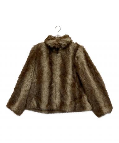 【最終値下げ】LAGUA GEM ファーアウター ブラウン 中古・古着通販】LAGUA GEM (ラグアジェム) フェイクファージャケット