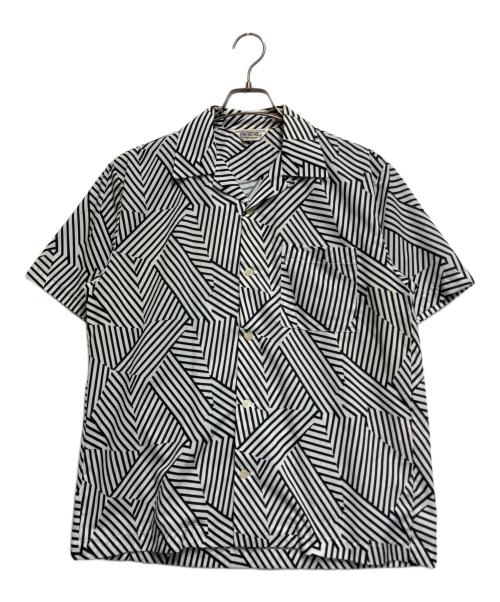 FIVE BROTHER（ファイブブラザー）FIVE BROTHER (ファイブブラザー) 半袖シャツ ホワイト×ブラック サイズ:Lの古着・服飾アイテム