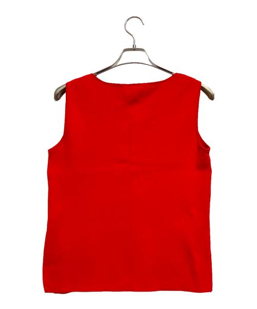 CHANEL（シャネル）CHANEL (シャネル) ノースリーブニット レッド サイズ:46の古着・服飾アイテム