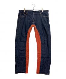 児島ジーンズ×HONDA（コジマジーンズ×ホンダ）の古着「モンキーコンボ パンツ」｜インディゴ×オレンジ