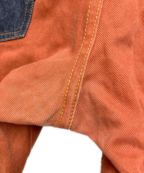 児島ジーンズ（コジマジーンズ）児島ジーンズ (コジマジーンズ) HONDA (ホンダ) モンキーコンボ パンツ インディゴ×オレンジ サイズ:42の古着・服飾アイテム