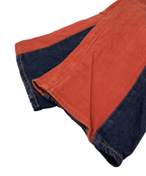 児島ジーンズ（コジマジーンズ）児島ジーンズ (コジマジーンズ) HONDA (ホンダ) モンキーコンボ パンツ インディゴ×オレンジ サイズ:42の古着・服飾アイテム