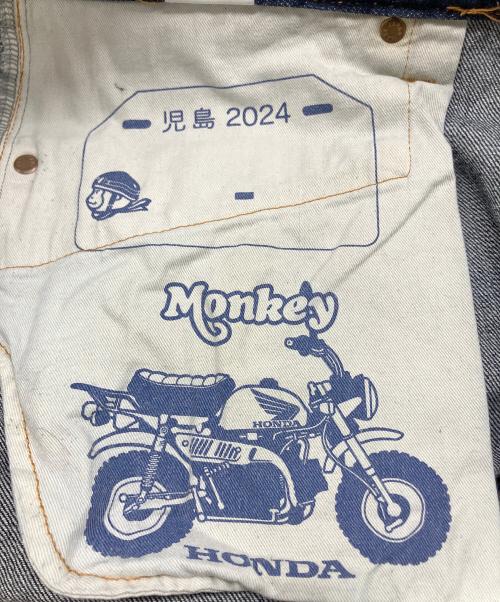 児島ジーンズ（コジマジーンズ）児島ジーンズ (コジマジーンズ) HONDA (ホンダ) モンキーコンボ パンツ インディゴ×オレンジ サイズ:42の古着・服飾アイテム