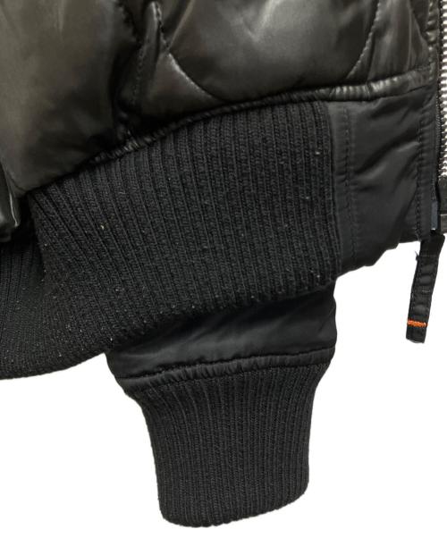 ALPHA（アルファ）ALPHA (アルファ) フーデッドリブジャケット ブラック サイズ:Mの古着・服飾アイテム