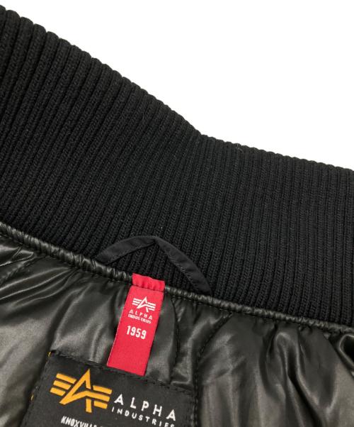 ALPHA（アルファ）ALPHA (アルファ) フーデッドリブジャケット ブラック サイズ:Mの古着・服飾アイテム