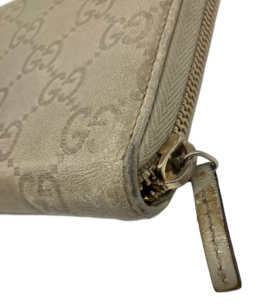 GUCCI（グッチ）GUCCI (グッチ) ラウンドファスナー財布 ホワイトの古着・服飾アイテム
