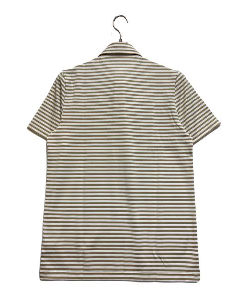 LACOSTE SPORT（ラコステスポーツ）LACOSTE SPORT (ラコステスポーツ) ウルトラドライバイカラーボーダーポロシャツ ホワイト×ベージュ サイズ:FR 3 / US S 未使用品の古着・服飾アイテム