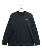 THE NORTH FACEザ ノース フェイス）の古着「ロングスリーブバックスクエアロゴティー」｜ブラック