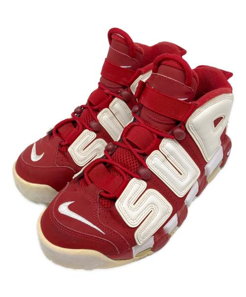 NIKE（ナイキ）NIKE (ナイキ) Supreme (シュプリーム) Air More Uptempo（エア モア アップテンポ） レッド×ホワイト サイズ:US 9の古着・服飾アイテム