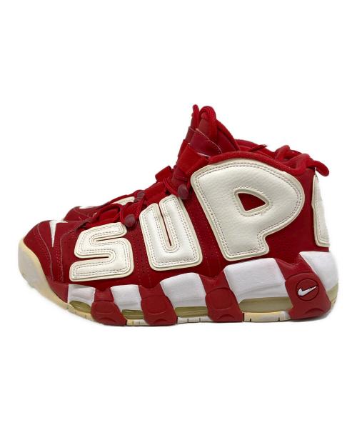 NIKE（ナイキ）NIKE (ナイキ) Supreme (シュプリーム) Air More Uptempo（エア モア アップテンポ） レッド×ホワイト サイズ:US 9の古着・服飾アイテム