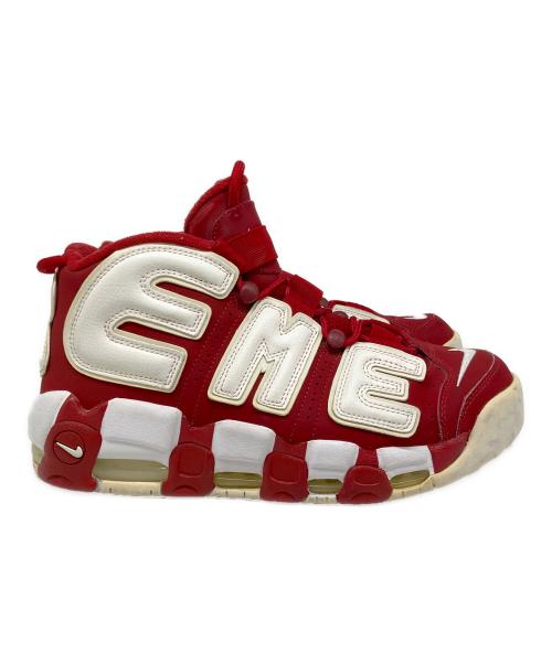 NIKE（ナイキ）NIKE (ナイキ) Supreme (シュプリーム) Air More Uptempo（エア モア アップテンポ） レッド×ホワイト サイズ:US 9の古着・服飾アイテム
