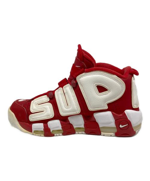 NIKE（ナイキ）NIKE (ナイキ) Supreme (シュプリーム) Air More Uptempo（エア モア アップテンポ） レッド×ホワイト サイズ:US 9の古着・服飾アイテム