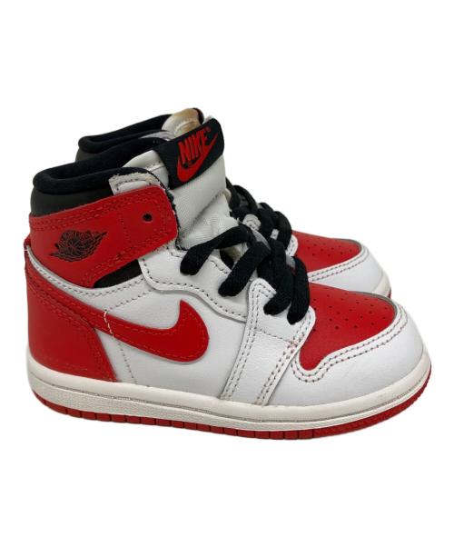 NIKE（ナイキ）NIKE (ナイキ) TD Air Jordan 1 High OG レッド×ホワイト サイズ:US 7Cの古着・服飾アイテム