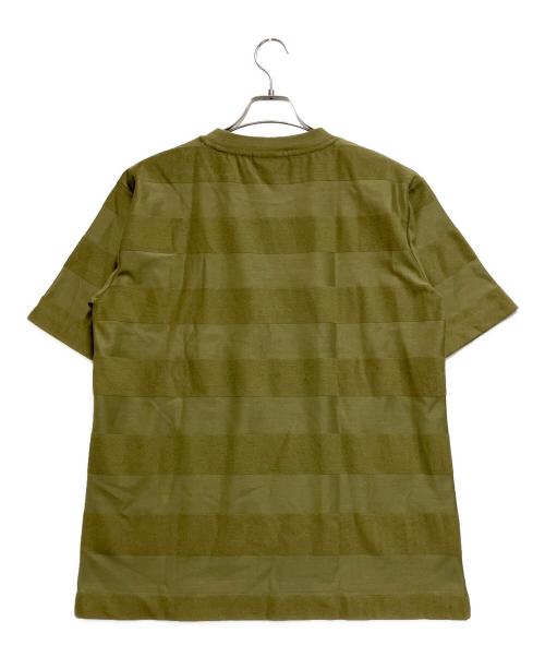 LACOSTE（ラコステ）LACOSTE (ラコステ) パイル地切り替え同色ボーダーTシャツ オリーブ サイズ:FR 3 /US Sの古着・服飾アイテム