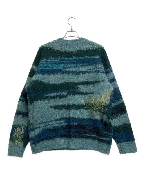 MONKEY TIME（モンキータイム）MONKEY TIME (モンキータイム) BRSHD MHR JACQUARD CREW NECK グリーン サイズ:Mの古着・服飾アイテム