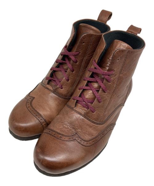 渋谷製靴（シブヤセイカ）渋谷製靴 (シブヤセイカ) レザーショートブーツ ブラウン サイズ:23 1/2の古着・服飾アイテム