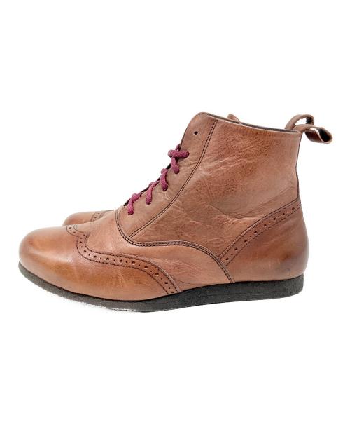 渋谷製靴（シブヤセイカ）渋谷製靴 (シブヤセイカ) レザーショートブーツ ブラウン サイズ:23 1/2の古着・服飾アイテム