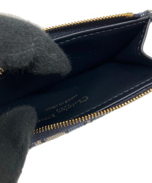 Christian Dior（クリスチャン ディオール）Christian Dior (クリスチャン ディオール) 30 Montaigne Dahlia ウォレット ブラック×ベージュの古着・服飾アイテム