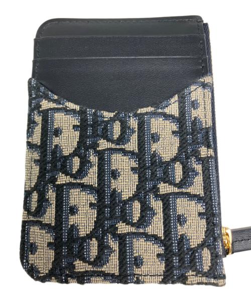 Christian Dior（クリスチャン ディオール）Christian Dior (クリスチャン ディオール) 30 Montaigne Dahlia ウォレット ブラック×ベージュの古着・服飾アイテム