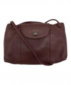 LONGCHAMPロンシャン）の古着「ル プリアージュ キュイール ショルダーバッグ」｜バーガンディー