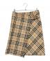 BURBERRY LONDON（バーバリーロンドン）の古着「カシミヤ混ラップスカート」｜ベージュ