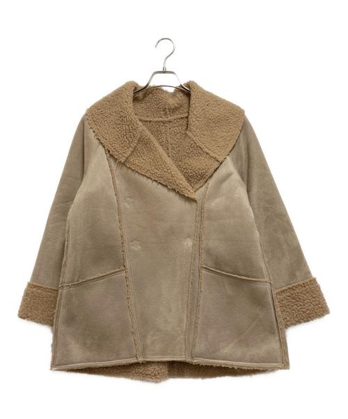 HERENCIA（ヘレンチア）HERENCIA (ヘレンチア) フェイクムートンコート ベージュ サイズ:38の古着・服飾アイテム