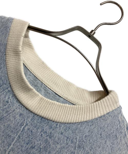 ZARA（ザラ）ZARA (ザラ) ダメージ加工デニムスウェット ブルー サイズ:USA XLの古着・服飾アイテム