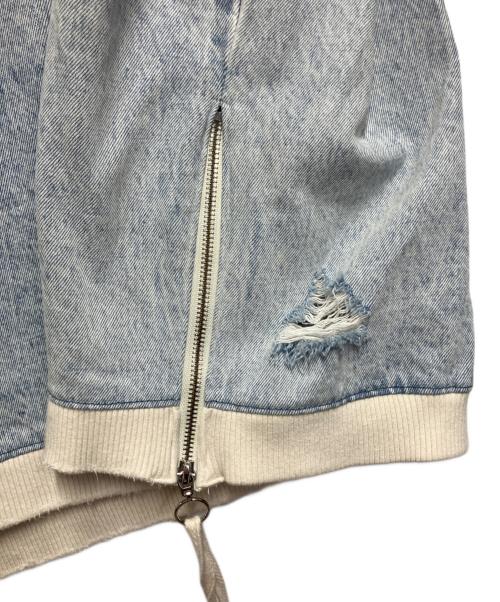 ZARA（ザラ）ZARA (ザラ) ダメージ加工デニムスウェット ブルー サイズ:USA XLの古着・服飾アイテム