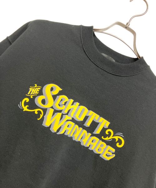 Schott（ショット）Schott (ショット) AMERICAN WATANABE CREW SWEAT ブラック サイズ:Mの古着・服飾アイテム