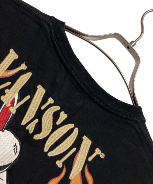 VANSON（バンソン）VANSON (バンソン) クローズ (クローズ) WORST (ワースト) 刺繍半袖カットソー ブラック サイズ:XLの古着・服飾アイテム