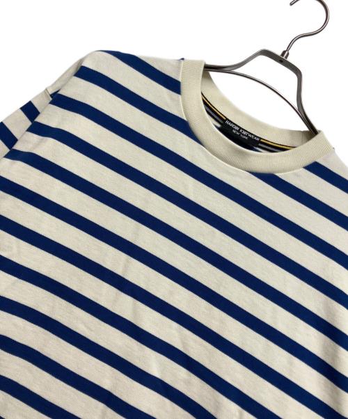 JOURNAL STANDARD relume（ジャーナルスタンダード レリューム）JOURNAL STANDARD relume (ジャーナルスタンダード レリューム) 別注 ヘビーオンスボーダー ロングスリーブTシャツ ホワイト×ブルー サイズ:Mの古着・服飾アイテム