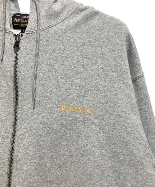 PENDLETON（ペンドルトン）PENDLETON (ペンドルトン) バックプリント ジップアップフーディ グレー サイズ:Lの古着・服飾アイテム