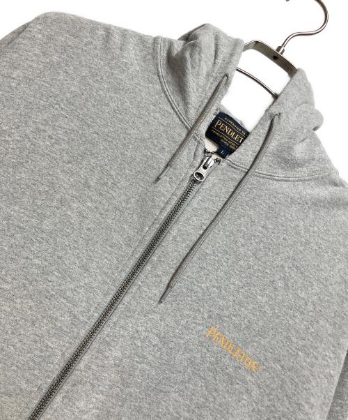 PENDLETON（ペンドルトン）PENDLETON (ペンドルトン) バックプリント ジップアップフーディ グレー サイズ:Lの古着・服飾アイテム