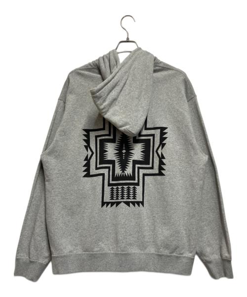 PENDLETON（ペンドルトン）PENDLETON (ペンドルトン) バックプリント ジップアップフーディ グレー サイズ:Lの古着・服飾アイテム