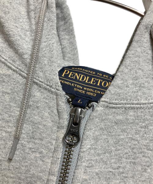 PENDLETON（ペンドルトン）PENDLETON (ペンドルトン) バックプリント ジップアップフーディ グレー サイズ:Lの古着・服飾アイテム