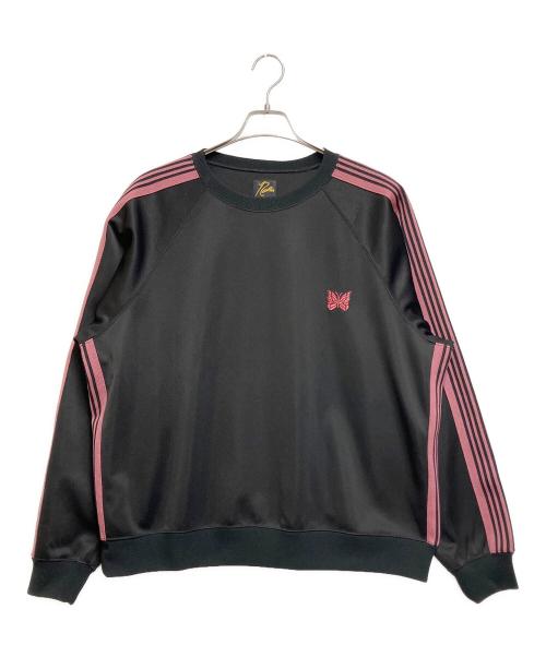 Needles（ニードルズ）Needles (ニードルズ) Track Crew Neck Shirt ブラック×パープル サイズ:Mの古着・服飾アイテム