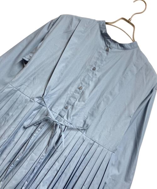 RAY BEAMS（レイ ビームス）RAY BEAMS (レイ ビームス) リーツ キリカエ バンドカラー ワンピース ブルー サイズ:FREEの古着・服飾アイテム