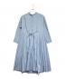 RAY BEAMS（レイ ビームス）の古着「リーツ キリカエ バンドカラー ワンピース」｜ブルー