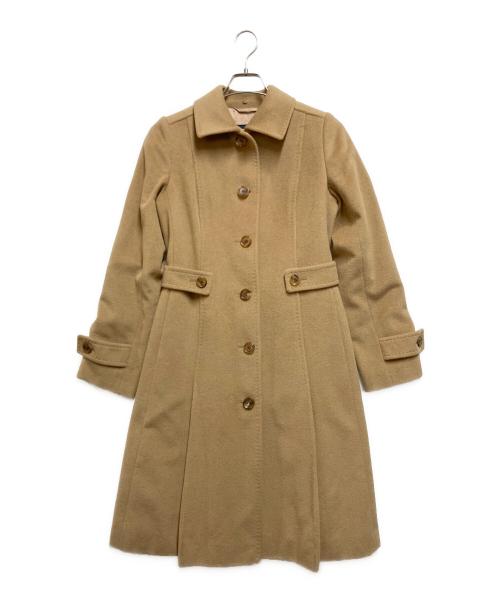 BURBERRY LONDON（バーバリーロンドン）BURBERRY LONDON (バーバリーロンドン) アンゴラ混コート ブラウン サイズ:38の古着・服飾アイテム