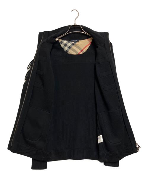 BURBERRY LONDON（バーバリーロンドン）BURBERRY LONDON (バーバリーロンドン) ニットジャケット ブラック サイズ:1の古着・服飾アイテム
