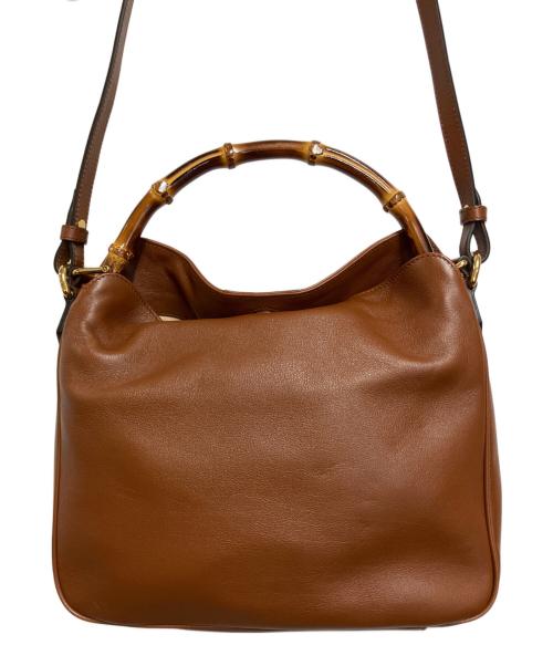 GUCCI（グッチ）GUCCI (グッチ) バンブー ダイアナ ミディアム ショルダーバック ブラウンの古着・服飾アイテム