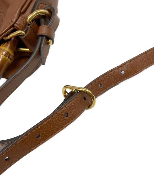 GUCCI（グッチ）GUCCI (グッチ) バンブー ダイアナ ミディアム ショルダーバック ブラウンの古着・服飾アイテム