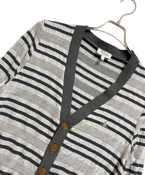 Vivienne Westwood（ヴィヴィアンウエストウッド）Vivienne Westwood (ヴィヴィアンウエストウッド) 薄手ニットカーディガン グレー サイズ:44の古着・服飾アイテム