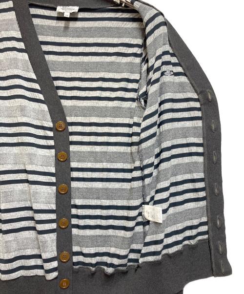Vivienne Westwood（ヴィヴィアンウエストウッド）Vivienne Westwood (ヴィヴィアンウエストウッド) 薄手ニットカーディガン グレー サイズ:44の古着・服飾アイテム
